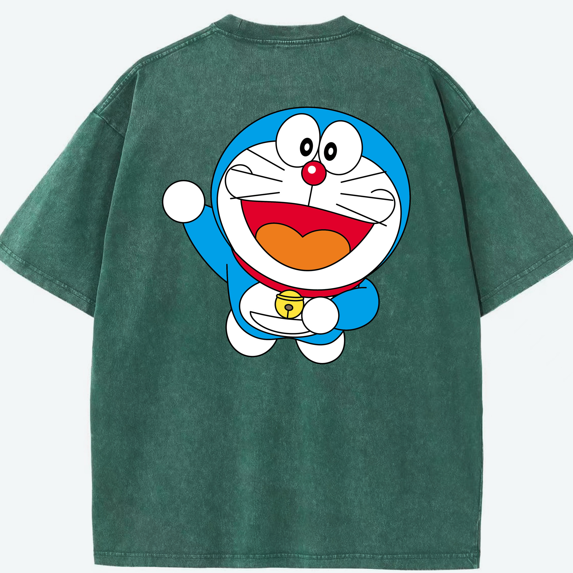 （画像用） ドラえもん Doraemon 綿100% ヴィンテージ風 半袖Tシャツ（背面プリント）